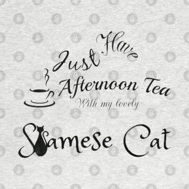 Just Have Afternoon Tea With My Lovely Siamese Cat by Asterme